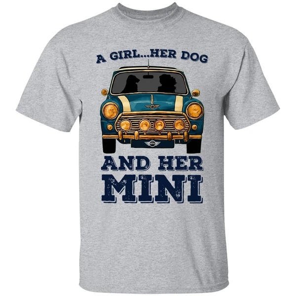 A Girl And Her Dog And Her Mini Car Shirt - Image 6