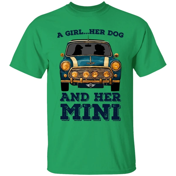 A Girl And Her Dog And Her Mini Car Shirt - Image 8