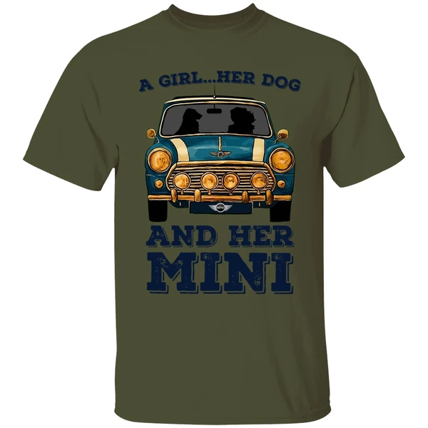 A Girl And Her Dog And Her Mini Car Shirt - Image 9