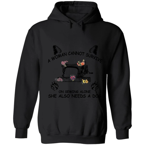A Woman Cannot Survive On Sewing Alone Hoodie - Image 8