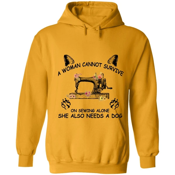 A Woman Cannot Survive On Sewing Alone Hoodie - Image 9