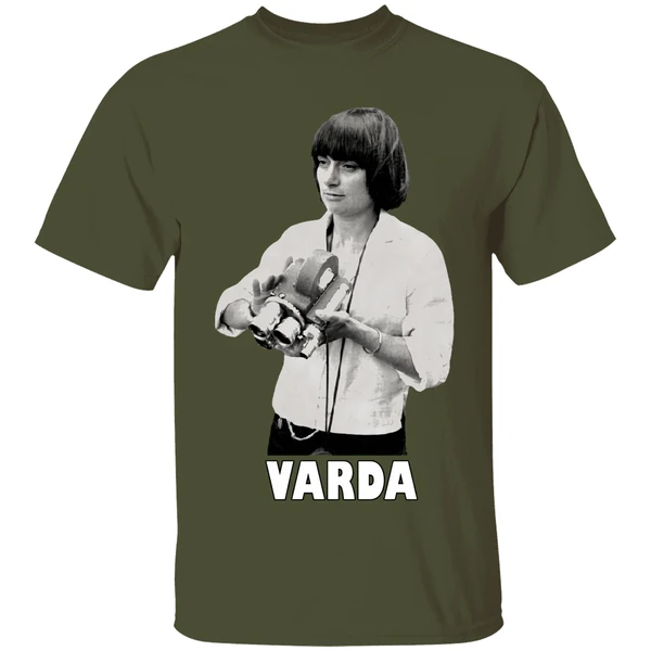 a young agnes varda shirt militarygreen