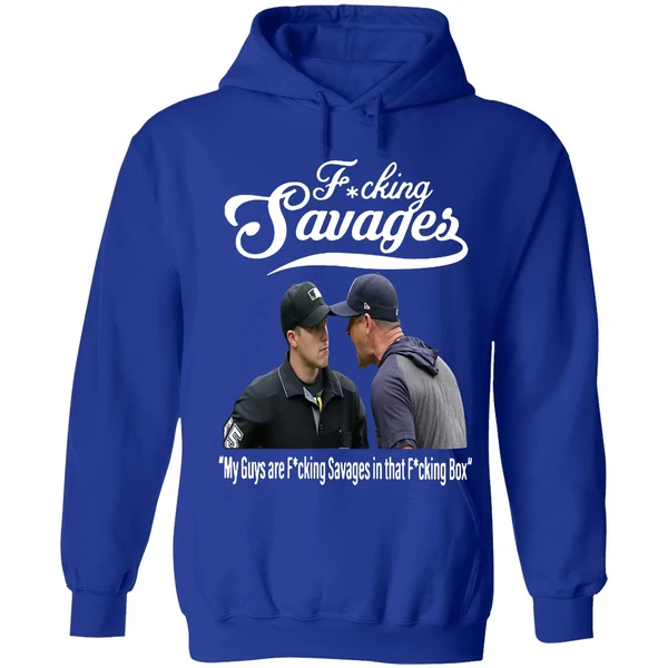 Aaron Boone Fucking Savages In The Box Baseball Hoodie