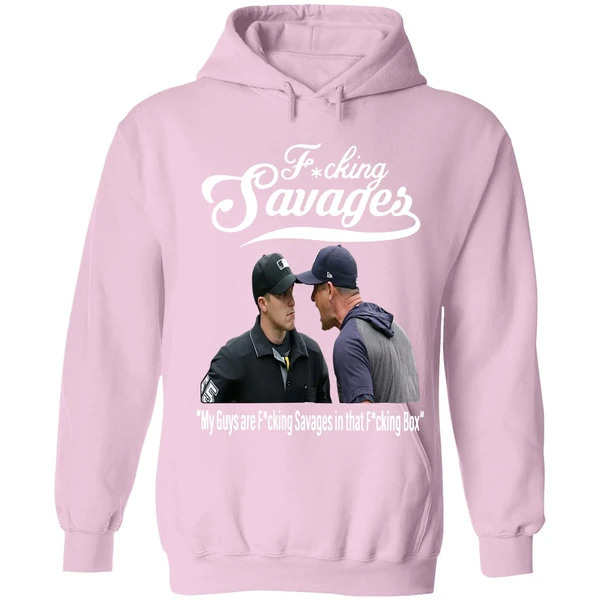 Aaron Boone Fucking Savages In The Box Baseball Hoodie - Image 4