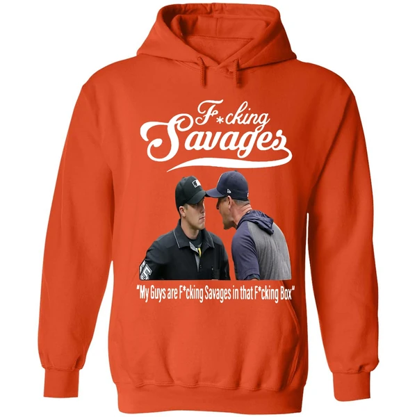 Aaron Boone Fucking Savages In The Box Baseball Hoodie - Image 5