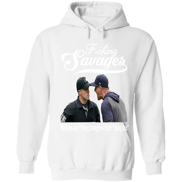 Aaron Boone Fucking Savages In The Box Baseball Hoodie - Image 6