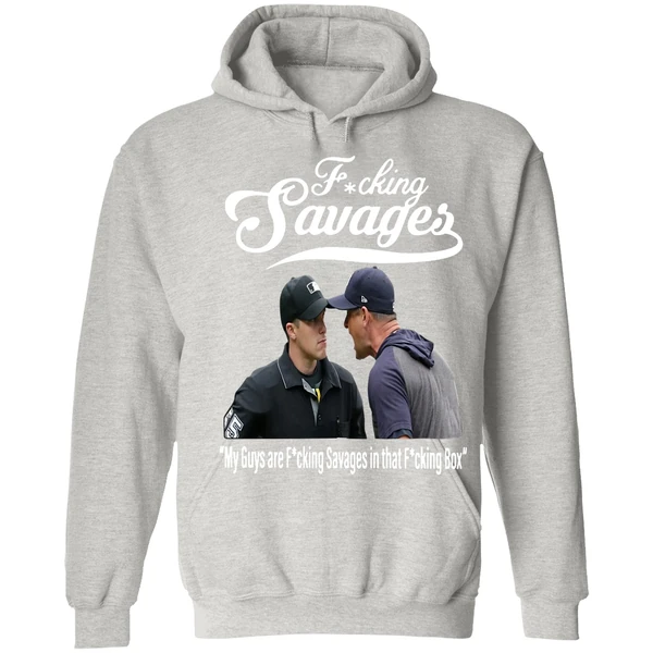 Aaron Boone Fucking Savages In The Box Baseball Hoodie - Image 7