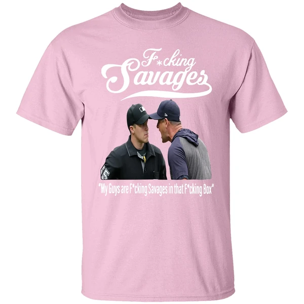 Aaron Boone Fucking Savages In The Box Baseball Shirt Aaron Boone Fucking Savages In The Box Baseball Shirt