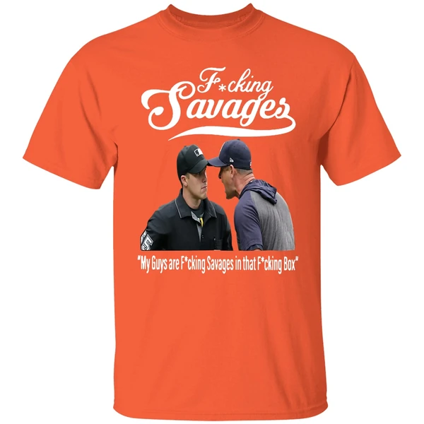Aaron Boone Fucking Savages In The Box Baseball Shirt - Image 5