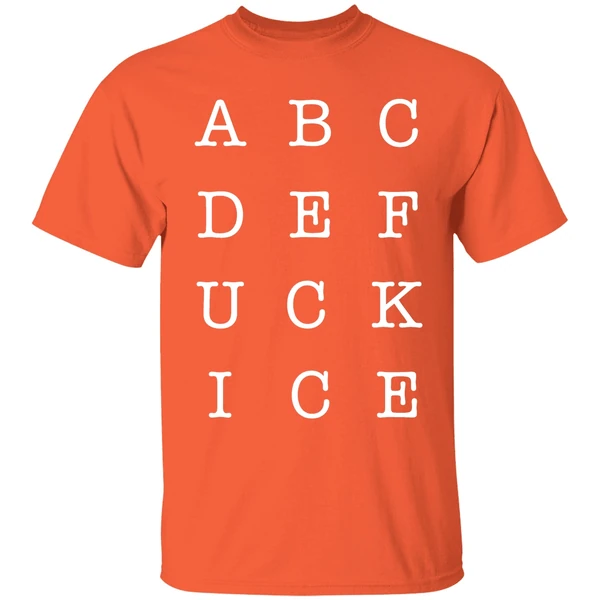 abcdefuck ice subtle fuck ice shirt orange