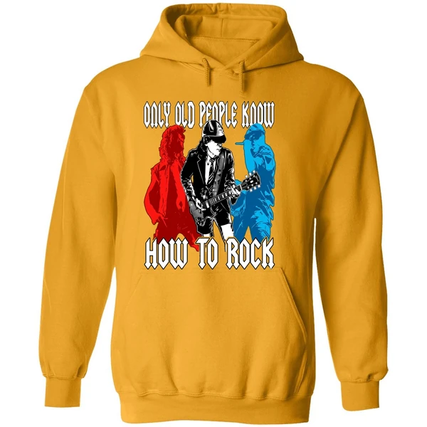 Ac Dc Only Old People Know How To Rock Hoodie