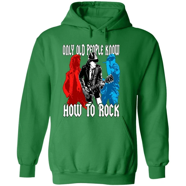 Ac Dc Only Old People Know How To Rock Hoodie - Image 2
