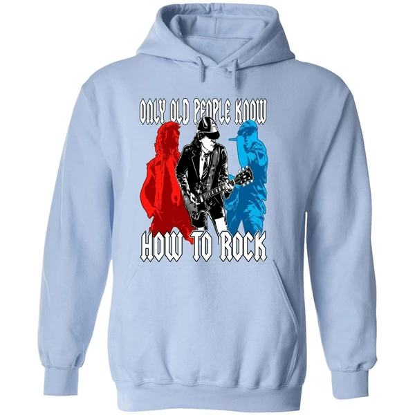 Ac Dc Only Old People Know How To Rock Hoodie - Image 4