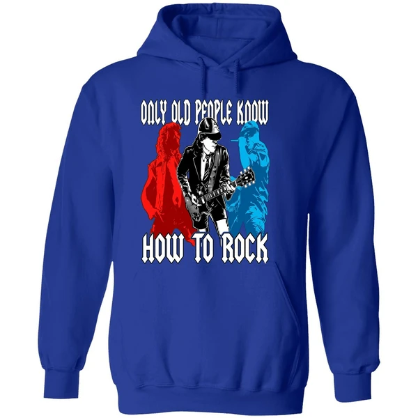 Ac Dc Only Old People Know How To Rock Hoodie - Image 7