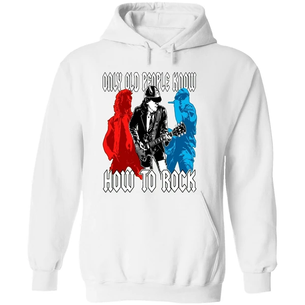 Ac Dc Only Old People Know How To Rock Hoodie - Image 8