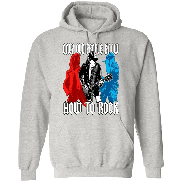 Ac Dc Only Old People Know How To Rock Hoodie - Image 9