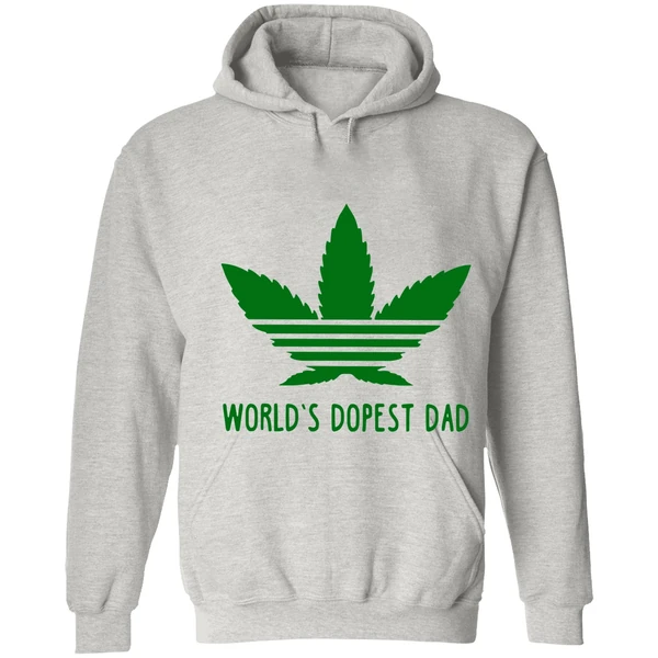 Adidas Weed Cannabis World's Dopest Dad Hoodie - Image 7