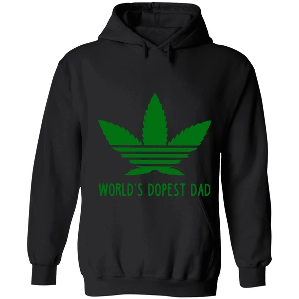 Adidas Weed Cannabis World's Dopest Dad Hoodie - Image 8