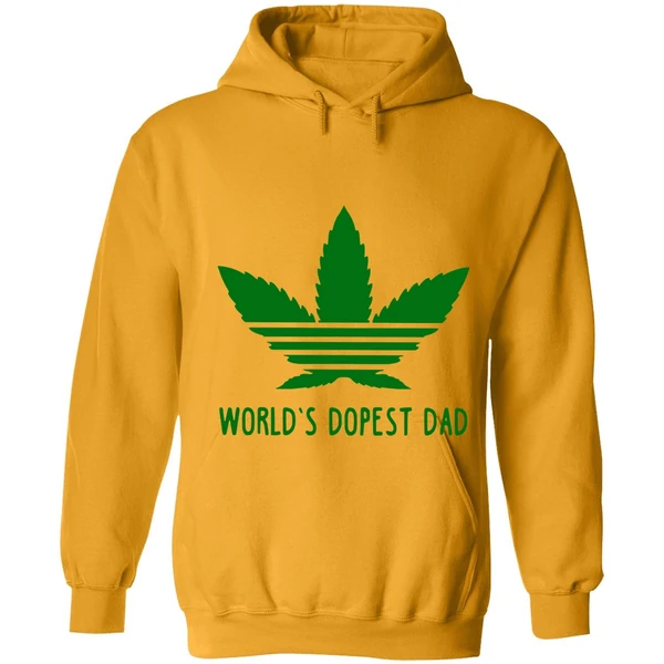 Adidas Weed Cannabis World's Dopest Dad Hoodie - Image 9