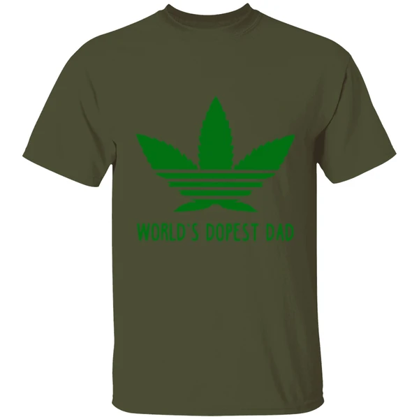 Adidas Weed Cannabis World's Dopest Dad Shirt - Image 3