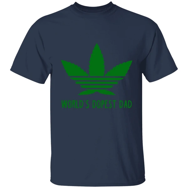 Adidas Weed Cannabis World's Dopest Dad Shirt - Image 4