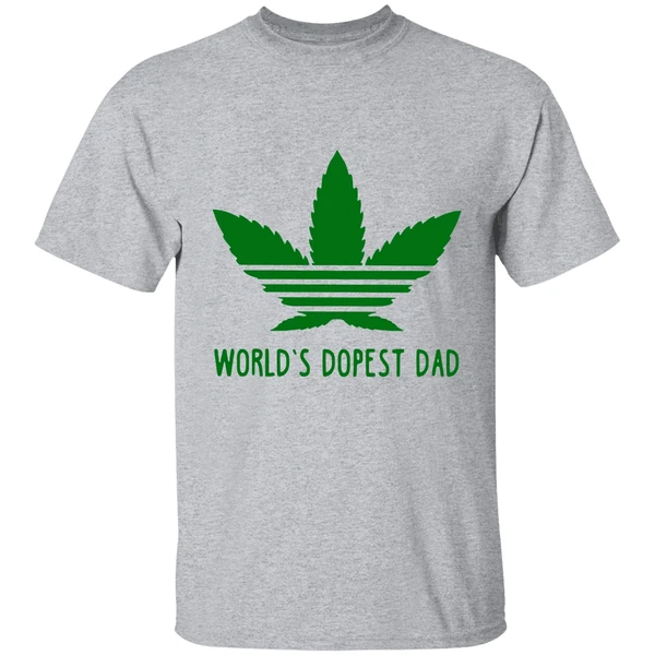 Adidas Weed Cannabis World's Dopest Dad Shirt - Image 8