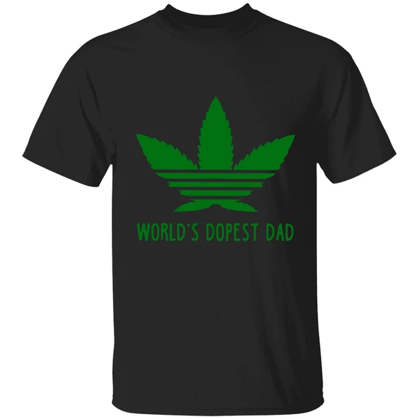 Adidas Weed Cannabis World's Dopest Dad Shirt - Image 9