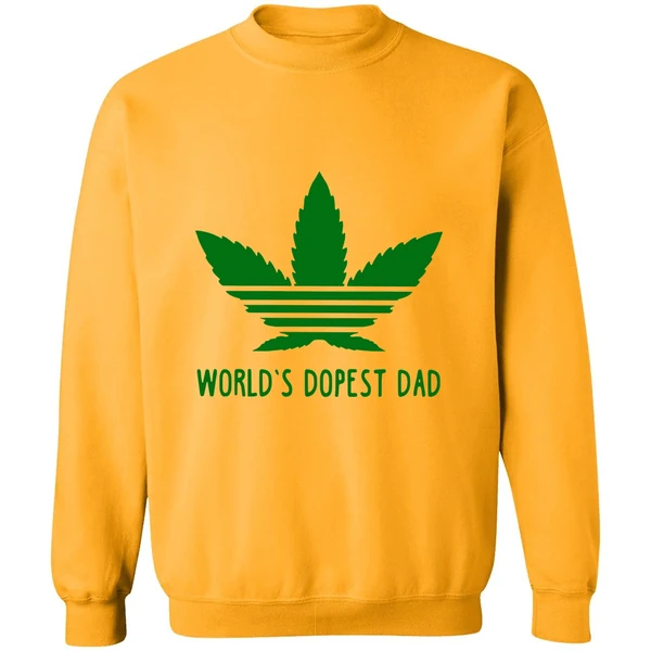 Adidas Weed Cannabis World's Dopest Dad Sweatshirt