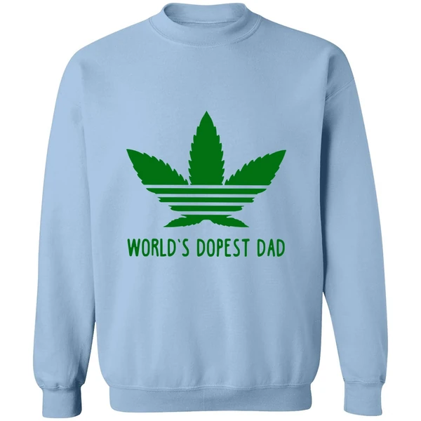 Adidas Weed Cannabis World's Dopest Dad Sweatshirt - Image 3