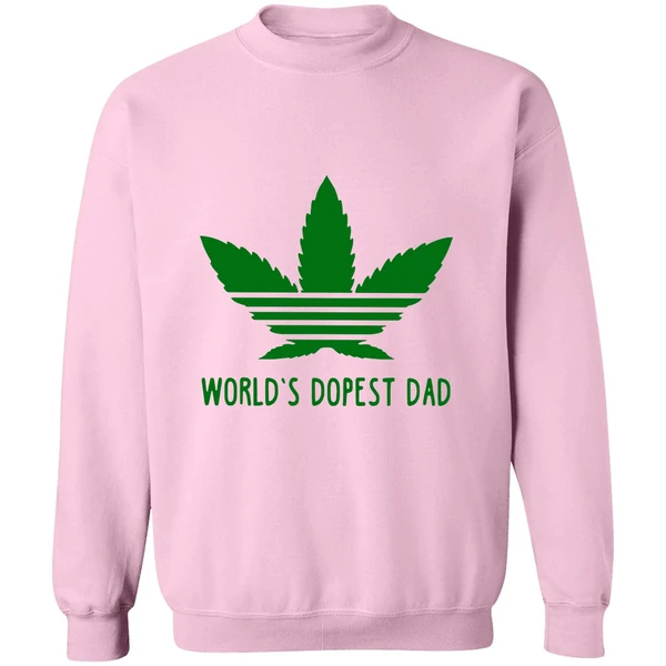 Adidas Weed Cannabis World's Dopest Dad Sweatshirt - Image 4
