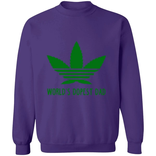 Adidas Weed Cannabis World's Dopest Dad Sweatshirt - Image 6