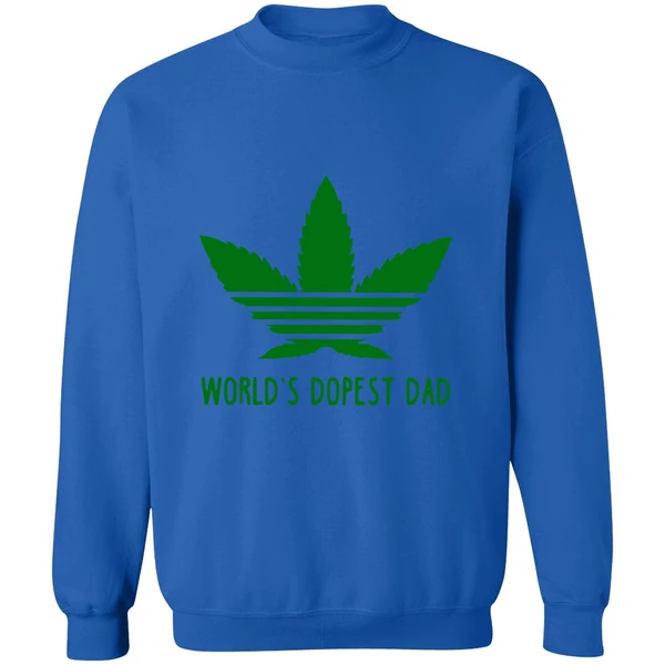 Adidas Weed Cannabis World's Dopest Dad Sweatshirt - Image 8