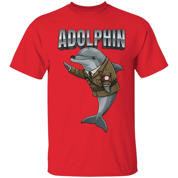 adolphin adolf hitler dolphin shirt red