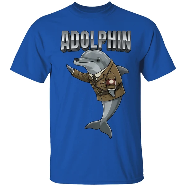 adolphin adolf hitler dolphin shirt royalblue