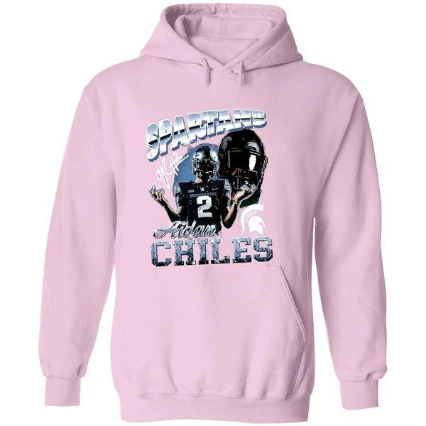 Aidan Chiles Michigan State Spartans Graphic Hoodie - Image 5