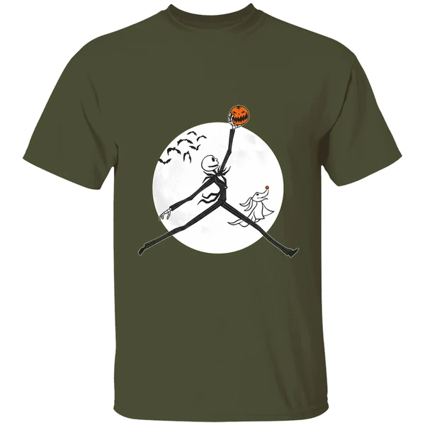 Air Jordan Logo X Jack Skellington Halloween Shirt - Image 3