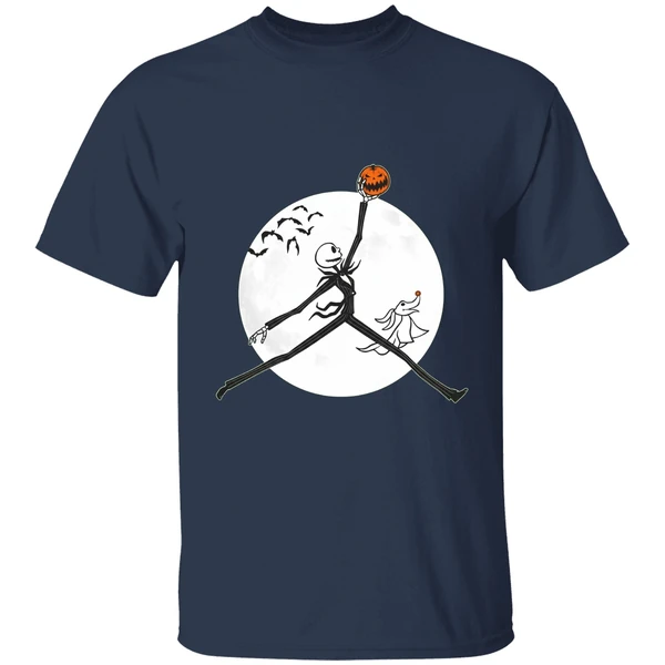 Air Jordan Logo X Jack Skellington Halloween Shirt - Image 4