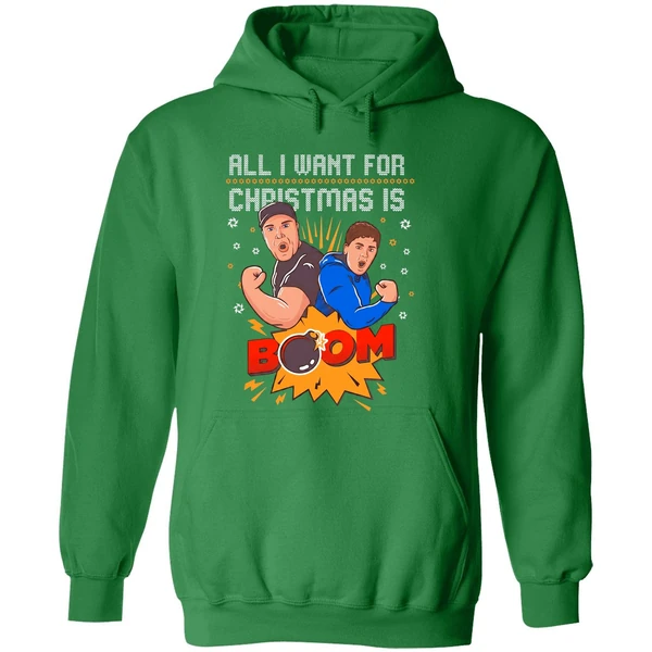 Aj Big Justice All I Want For Christmas Is Boom Hoodie - Image 2