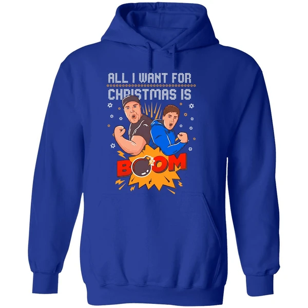 Aj Big Justice All I Want For Christmas Is Boom Hoodie - Image 7