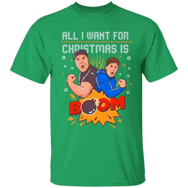 Aj Big Justice All I Want For Christmas Is Boom Shirt - Image 2