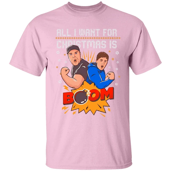Aj Big Justice All I Want For Christmas Is Boom Shirt - Image 3