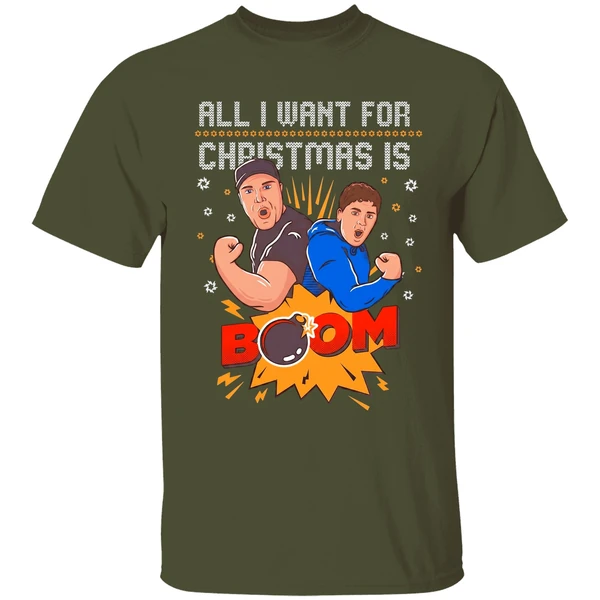 Aj Big Justice All I Want For Christmas Is Boom Shirt - Image 4