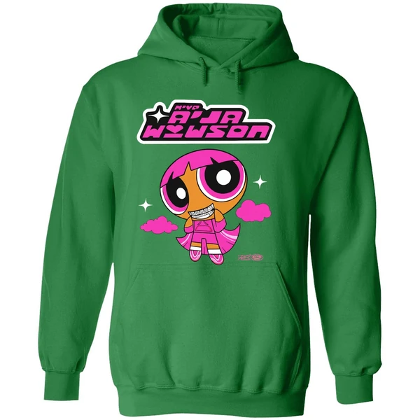 Aja Wilson Mvp Powherpuff Cartoon Hoodie - Image 2