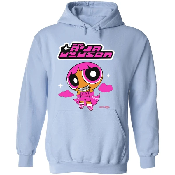 Aja Wilson Mvp Powherpuff Cartoon Hoodie - Image 4