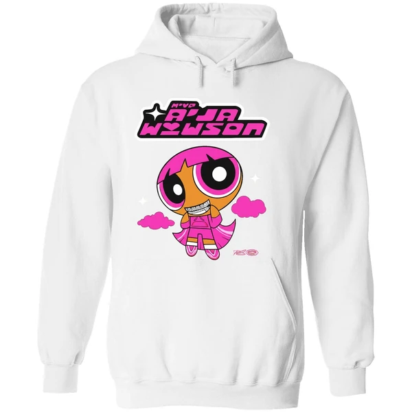 Aja Wilson Mvp Powherpuff Cartoon Hoodie - Image 8