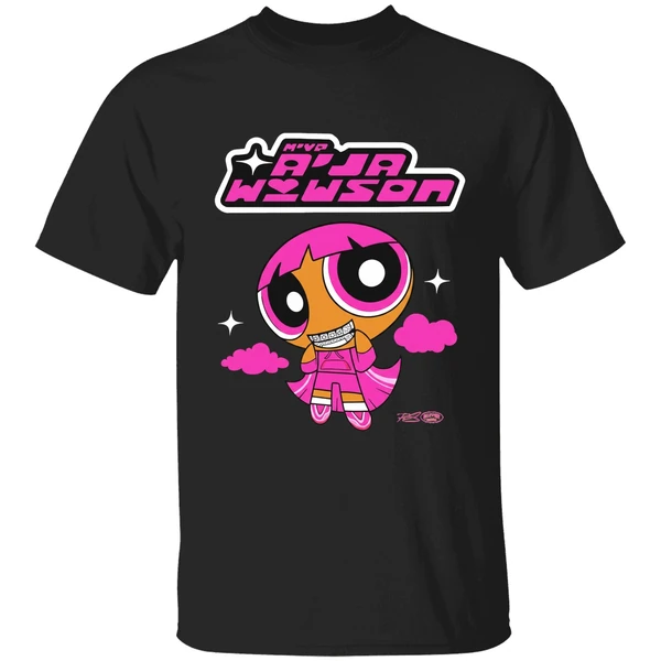 Aja Wilson Mvp Powherpuff Cartoon Shirt