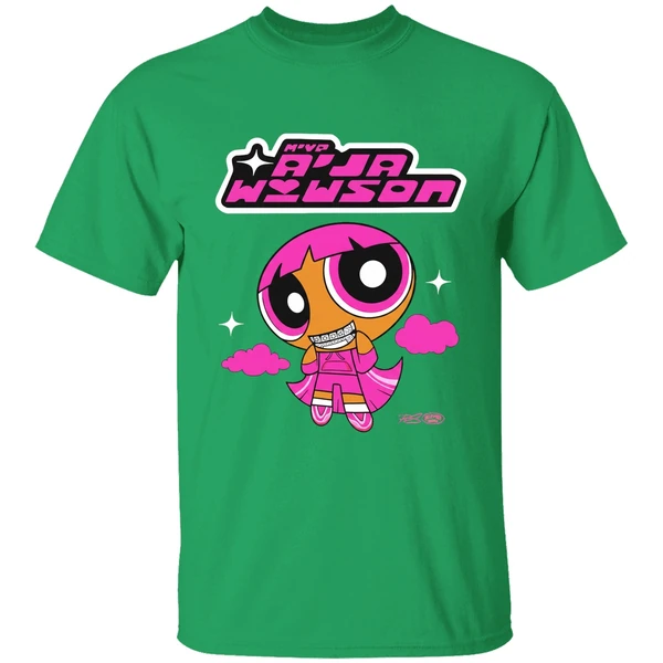 Aja Wilson Mvp Powherpuff Cartoon Shirt - Image 2
