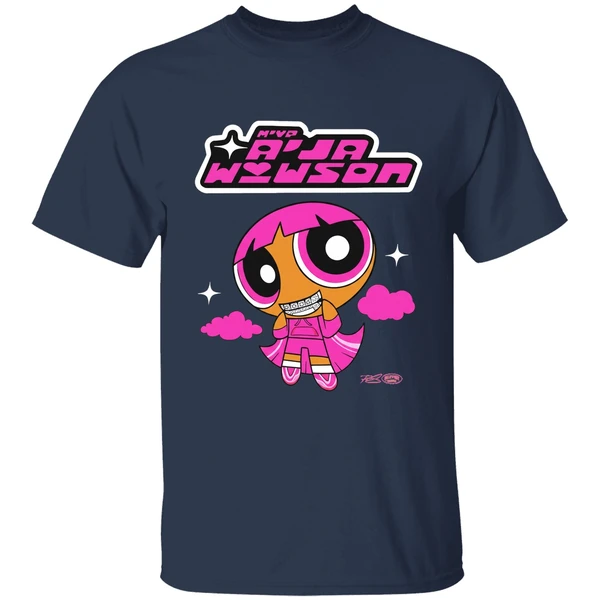 Aja Wilson Mvp Powherpuff Cartoon Shirt - Image 5