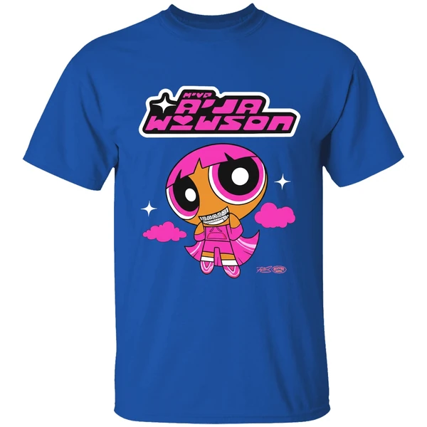 Aja Wilson Mvp Powherpuff Cartoon Shirt - Image 8