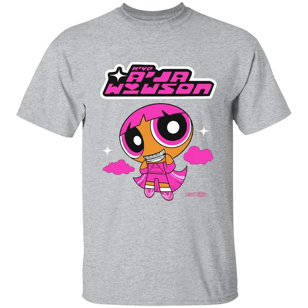 Aja Wilson Mvp Powherpuff Cartoon Shirt - Image 9